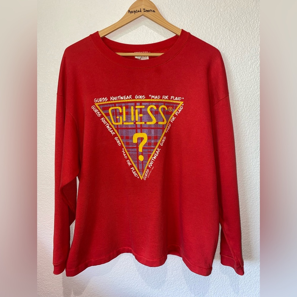 Guess True Vintage Y2K 80’s Crewneck Cropped Sweatshirt
